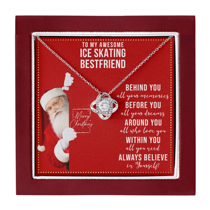 JGF Jewelry Gifts for Family BFF Christmas Stocking Stuffer Ice Skating Best Friend Bestie