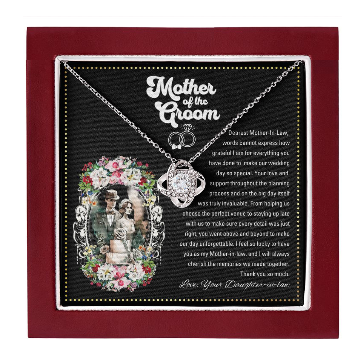 JGF Jewelry Gifts for Family | Mother Of The Groom Gifts From Bride, Wedding Keepsake Gift