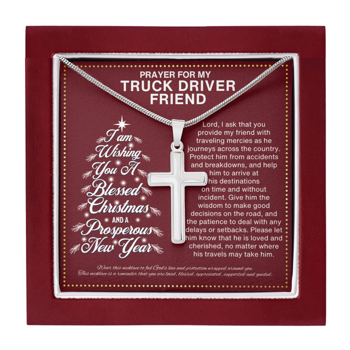 JGF Jewelry Gifts for Family Christmas Truck Driver Gift for BFF Bestie Best Friend