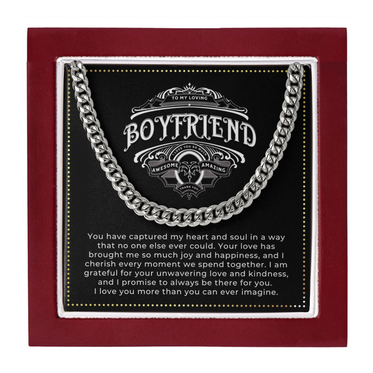 JGF Jewelry Gifts for Family I'm Sorry Gifts For Your Boyfriend Men