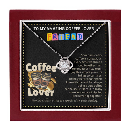 JGF Jewelry Gifts for Family To My Amazing Coffee Lover Friend BFF Bestie Heart Necklace