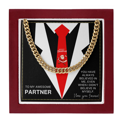 JGF Jewelry Gifts for Family Christmas Presents for Partner Cuban Chain Necklace