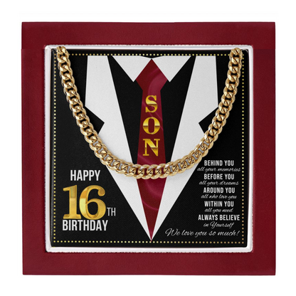 JGF Jewelry Gifts for Family Happy 16th Birthday Card Boy Son Present For My 16 Year Old Boy