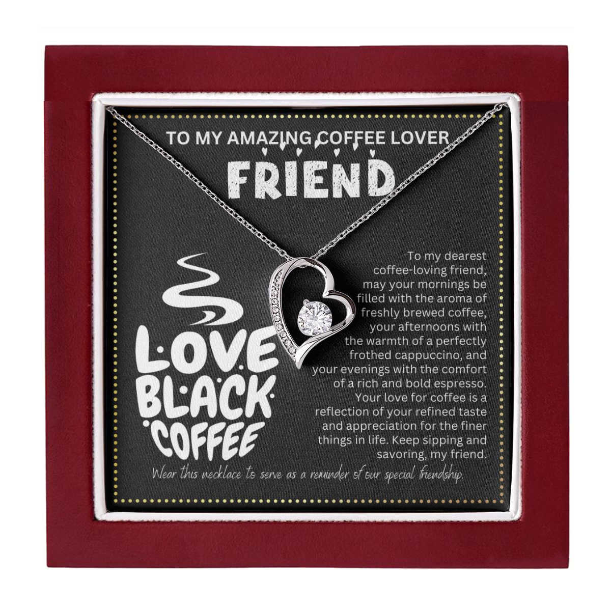 JGF Jewelry Gifts for Family I Like Coffee Hot Just Like My Friend BFF Bestie Lover