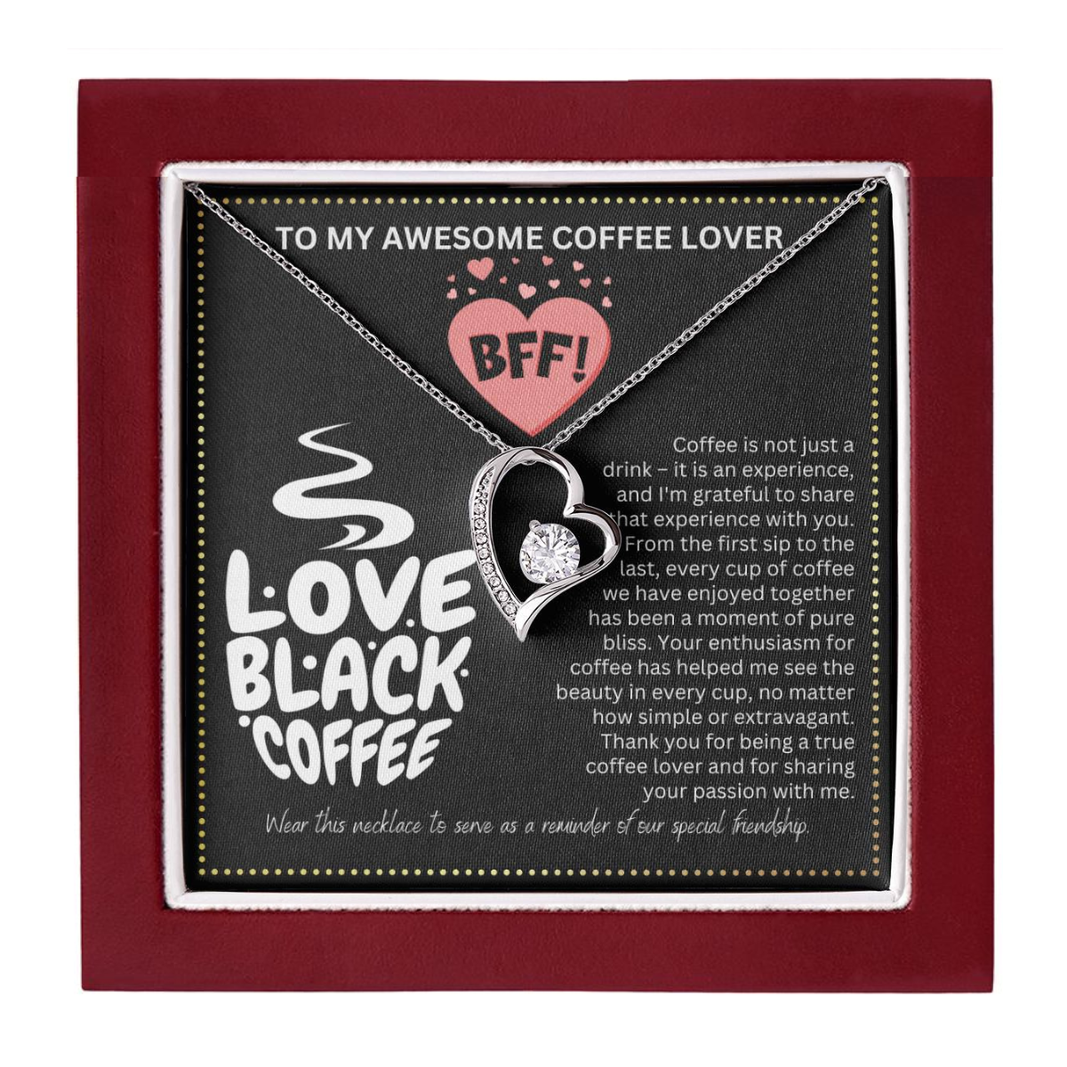 JGF Jewelry Gifts for Family To My Amazing Coffee Lover BFF Bestie Friend