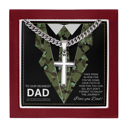 JGF Jewelry Gifts for Family Air Force Gifts For Men In Military Cross Necklace Sterling Silver