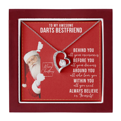 JGF Jewelry Gifts for Family To My BFF Bestie Heart Necklace For Darts Female Friend