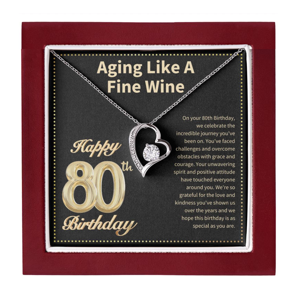 JGF Jewelry Gifts for Family 80 Year Old Birthday Gifts For Women Unique