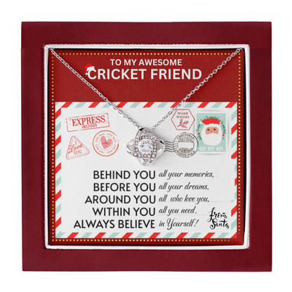 JGF Jewelry Gifts for Family Necklace Gift For Cricket Female Bestie BFF Friend Long Distance