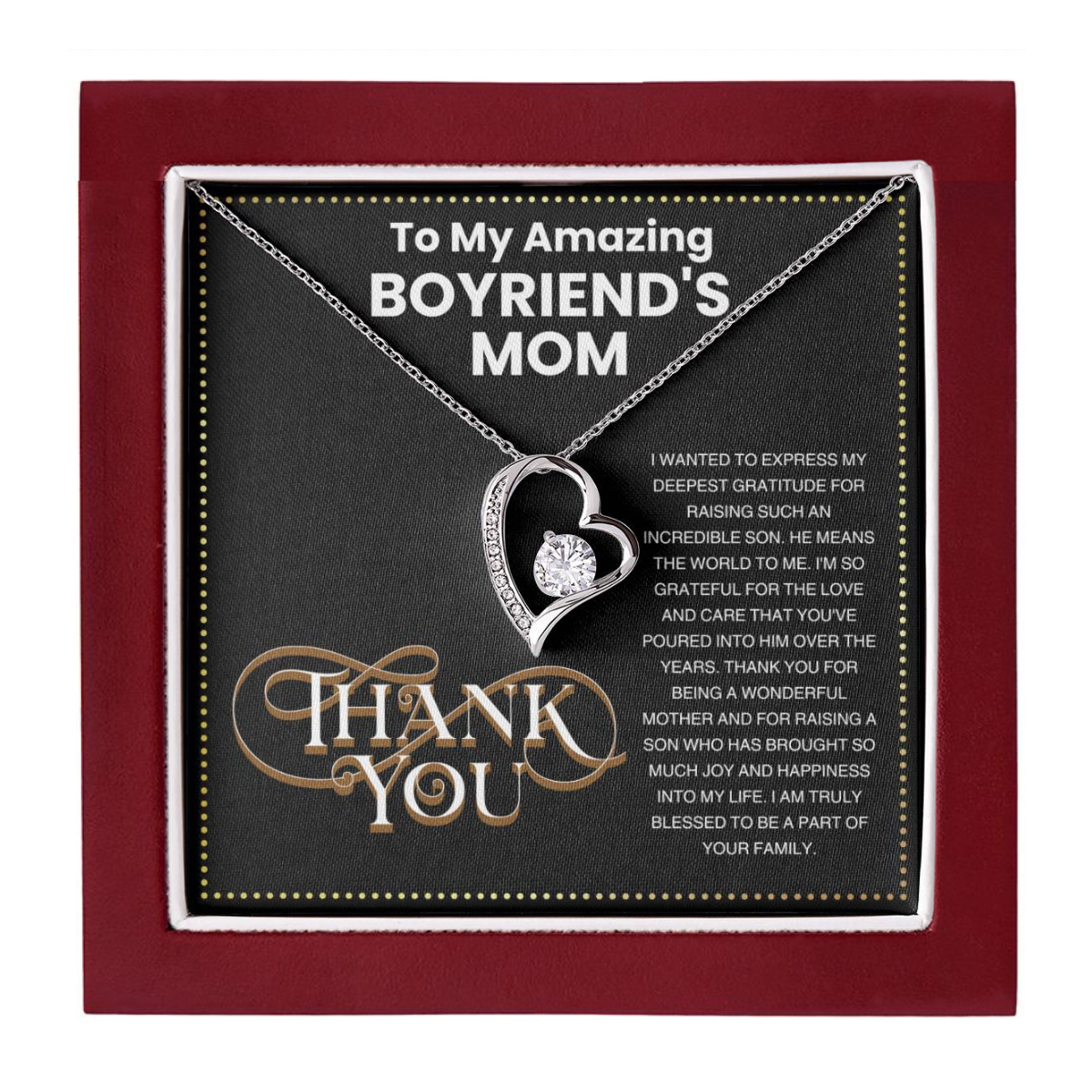 JGF Jewelry Gifts for Family Thank You For Being Awesome Gifts for Boyfriend's Mom