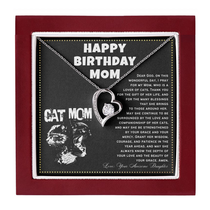 JGF Jewelry Gifts for Family Cat Lover Mom Happy Birthday Necklace Gifts