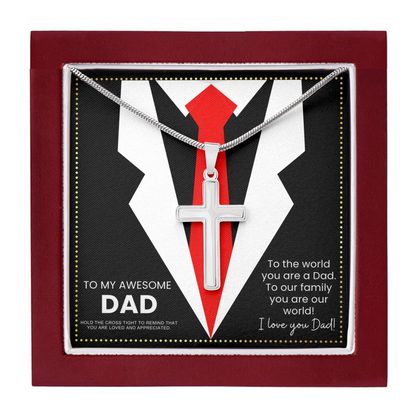 JGF Jewelry Gifts for Family Dad Men Who Have Everything 70th Birthday To Daddy Cross Necklace Silver