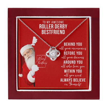 JGF Jewelry Gifts for Family Necklace Gift For Roller Derby Female Bestie BFF Friend