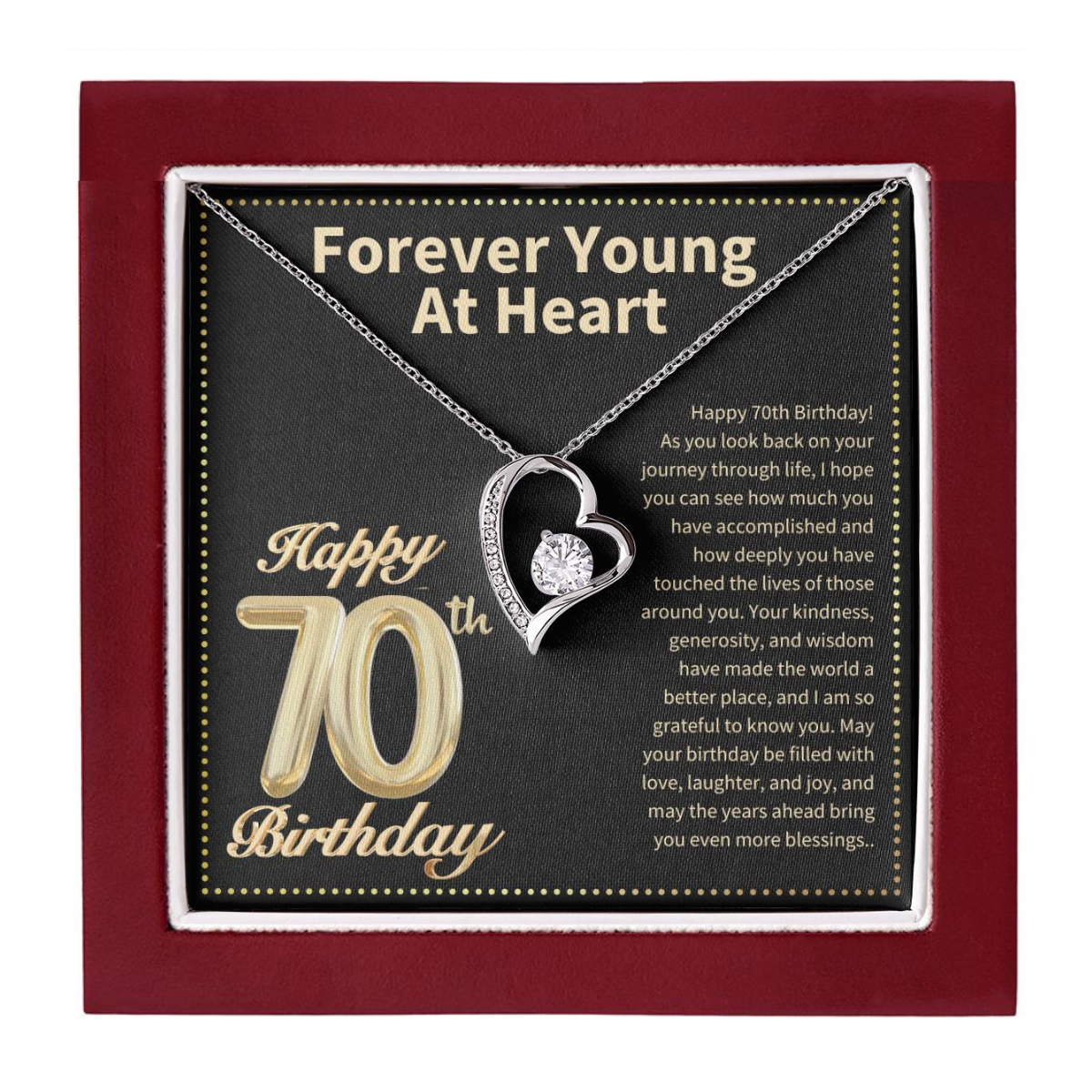 JGF Jewelry Gifts for Family 70th Birthday Necklace For Women