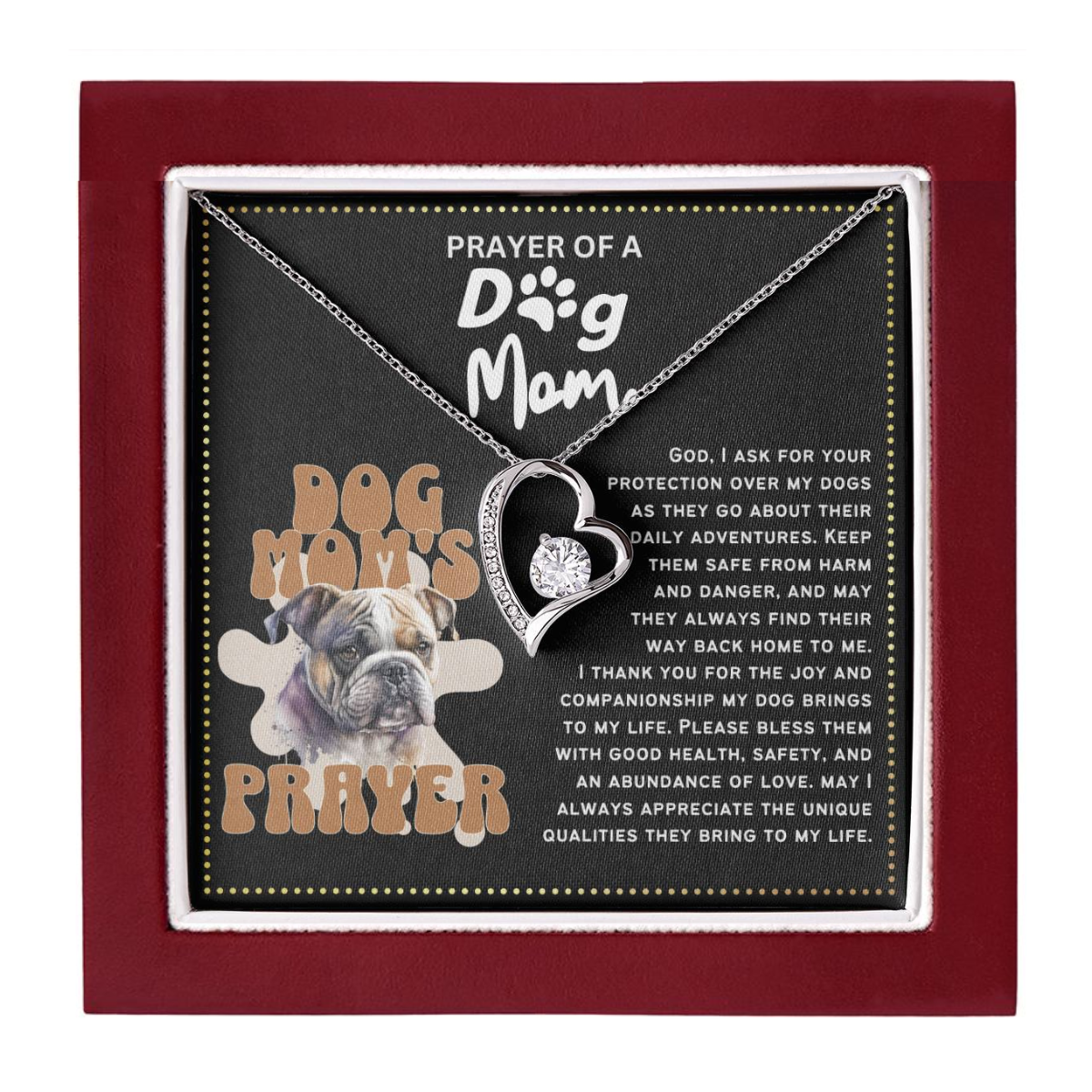 JGF Jewelry Gifts for Family Prayer for Dog Lover Mom Necklace for Women