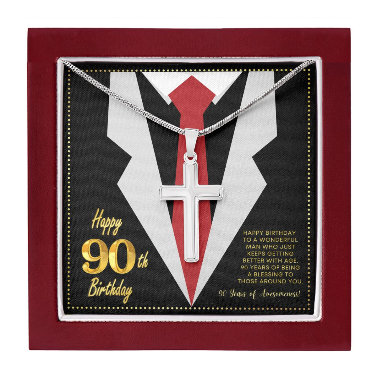 JGF Jewelry Gifts for Family 90th Birthday Gifts For Men