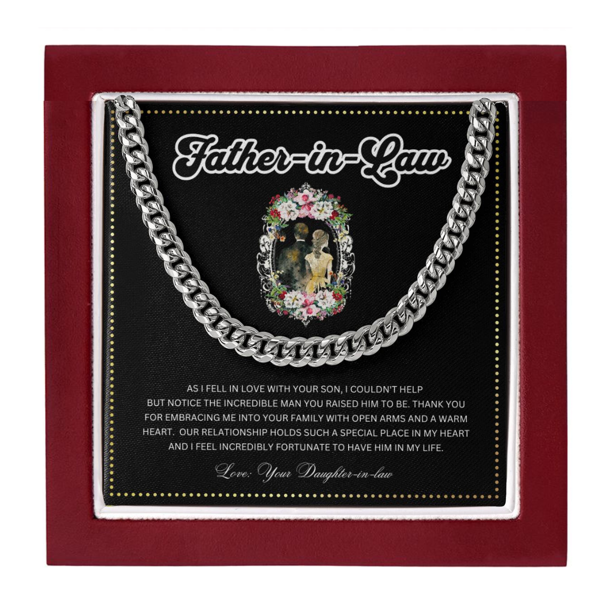 JGF Jewelry Gifts for Family | Father In Law Gift From Daughter In Law Day Of Wedding Gifts