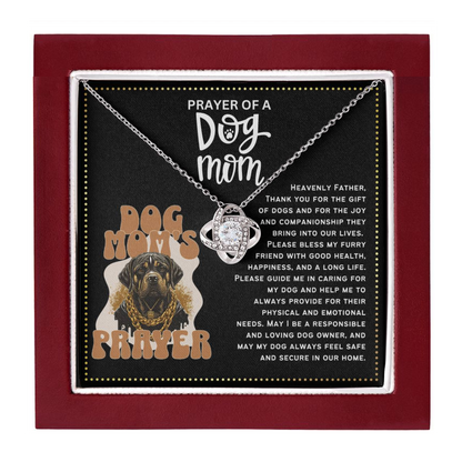JGF Jewelry Gifts for Family Prayer For My Dog Lover Mom Love Knot Necklace