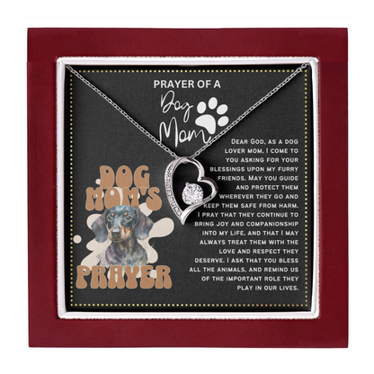 JGF Jewelry Gifts for Family Prayer For My Pet Dog Lover Mom Heart Necklace