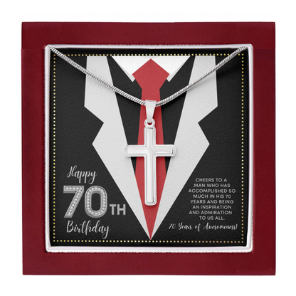 JGF Jewelry Gifts for Family 70 Year Old Birthday Gifts For Men