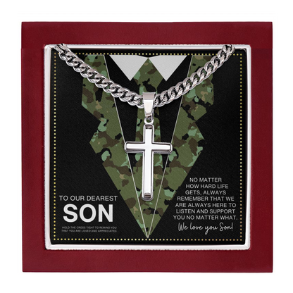 JGF Jewelry Gifts for Family  Army Son Gifts From Mom and Dad US Navy Necklace