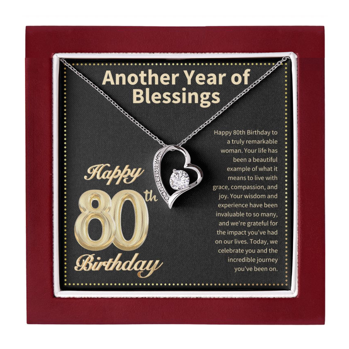 JGF Jewelry Gifts for Family 80th Birthday Gifts for Women Ideas