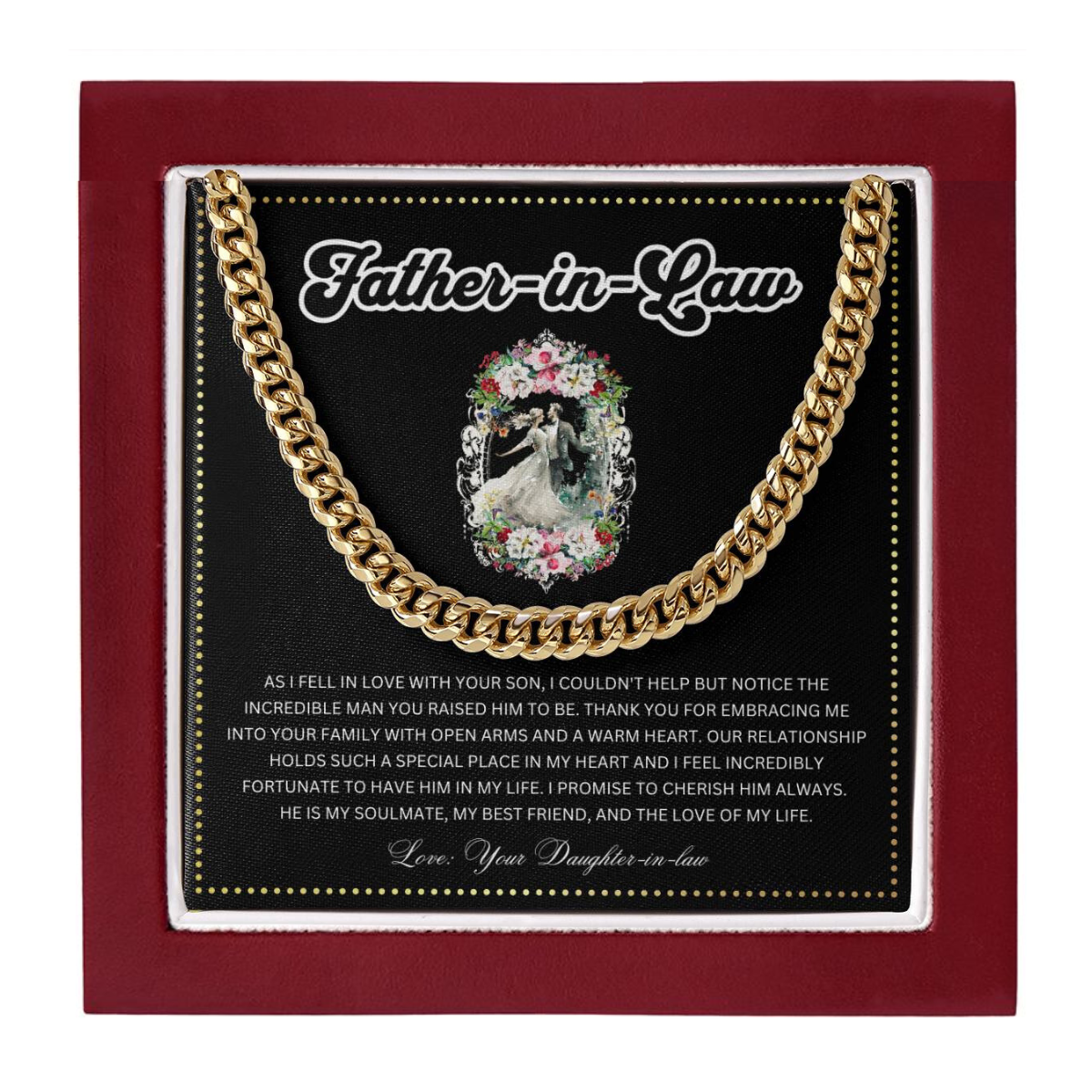 JGF Jewelry Gifts for Family | Wedding Gift For Father In Law From Bride