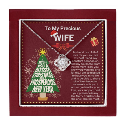 JGF Jewelry Gifts for Family To My Beautiful Wife Love Knot Necklace Romantic Gifts For Women