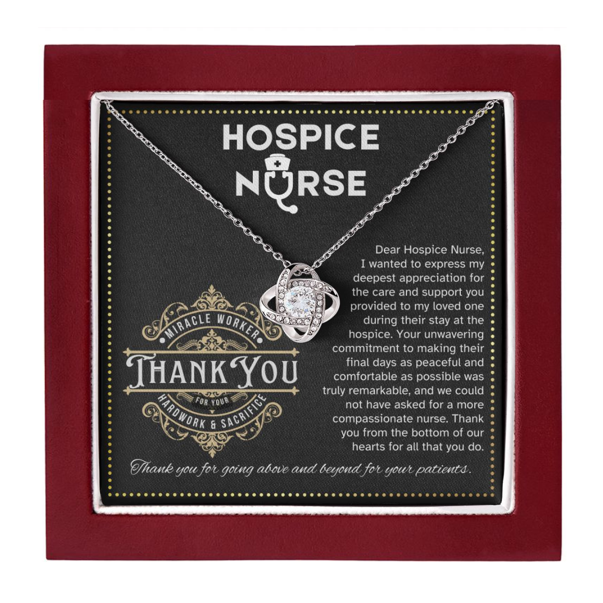 JGF Jewelry Gifts for Family | Thank You Hospice Nurse Appreciation Gifts