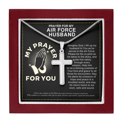 JGF Jewelry Gifts for Family Air Themed Gift 23rd Anniversary Cross Necklace For Him Husband