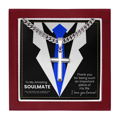 JGF Jewelry Gifts for Family Cross Necklace For My Soulmate