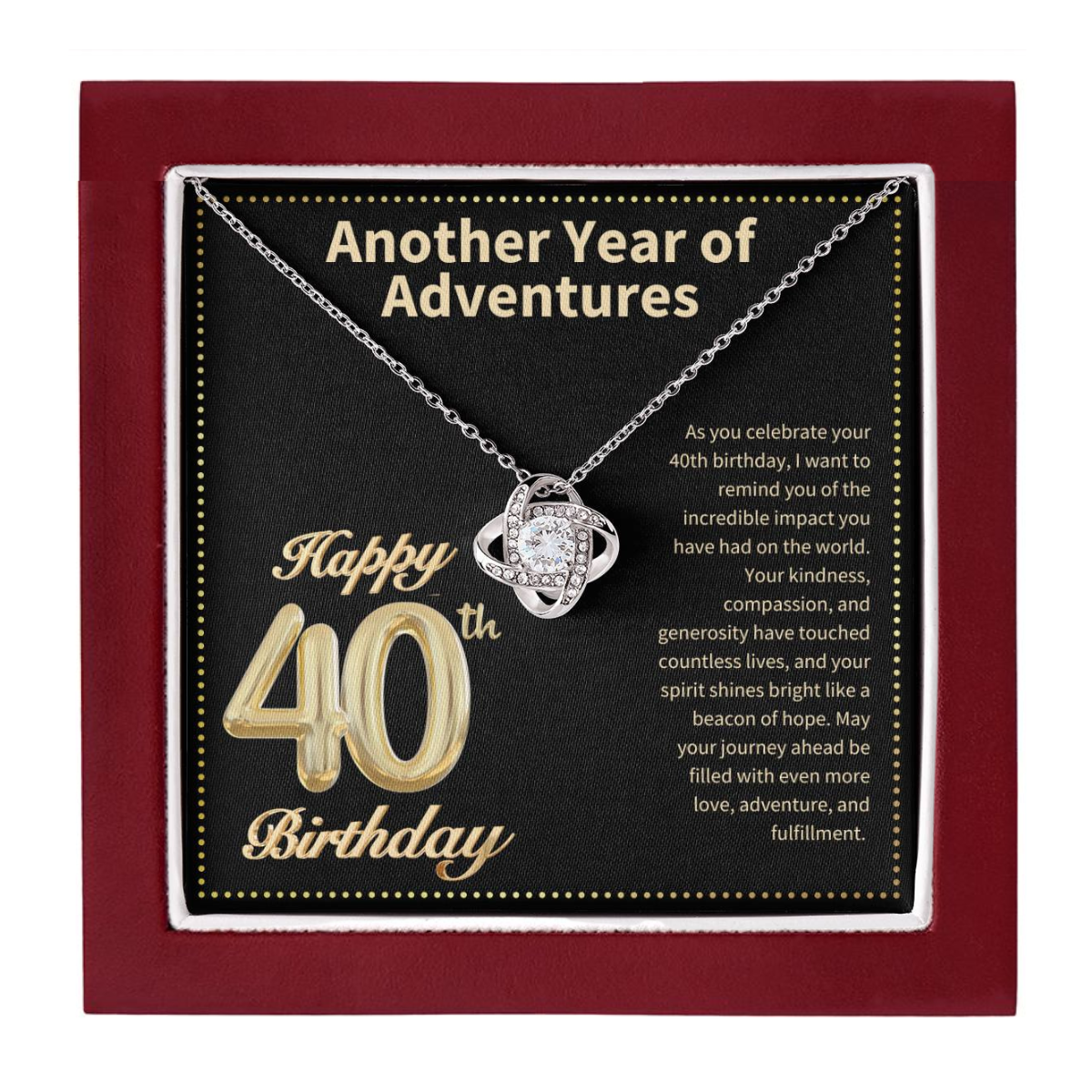JGF Jewelry Gifts for Family 40th Birthday Card for Women
