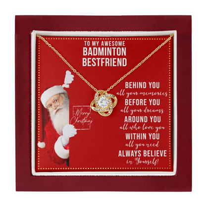 JGF Jewelry Gifts for Family Necklace Gift For Badminton Female Bestie BFF Friend