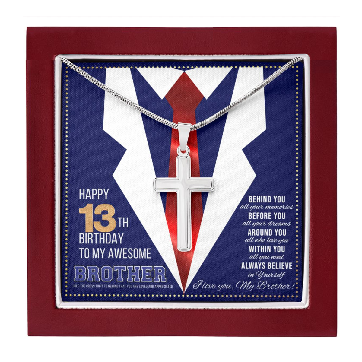 JGF Jewelry Gifts for Family Happy 16th Birthday Card Gifts For Brother From Sister Present for 16 Year Old Brother