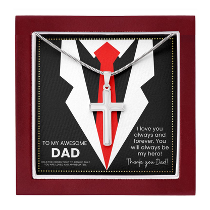 JGF Jewelry Gifts for Family Birthday Cross Necklace Silver Gifts For Daddy Who Has Everything