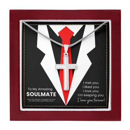 JGF Jewelry Gifts for Family Cross Necklace To My Soulmate