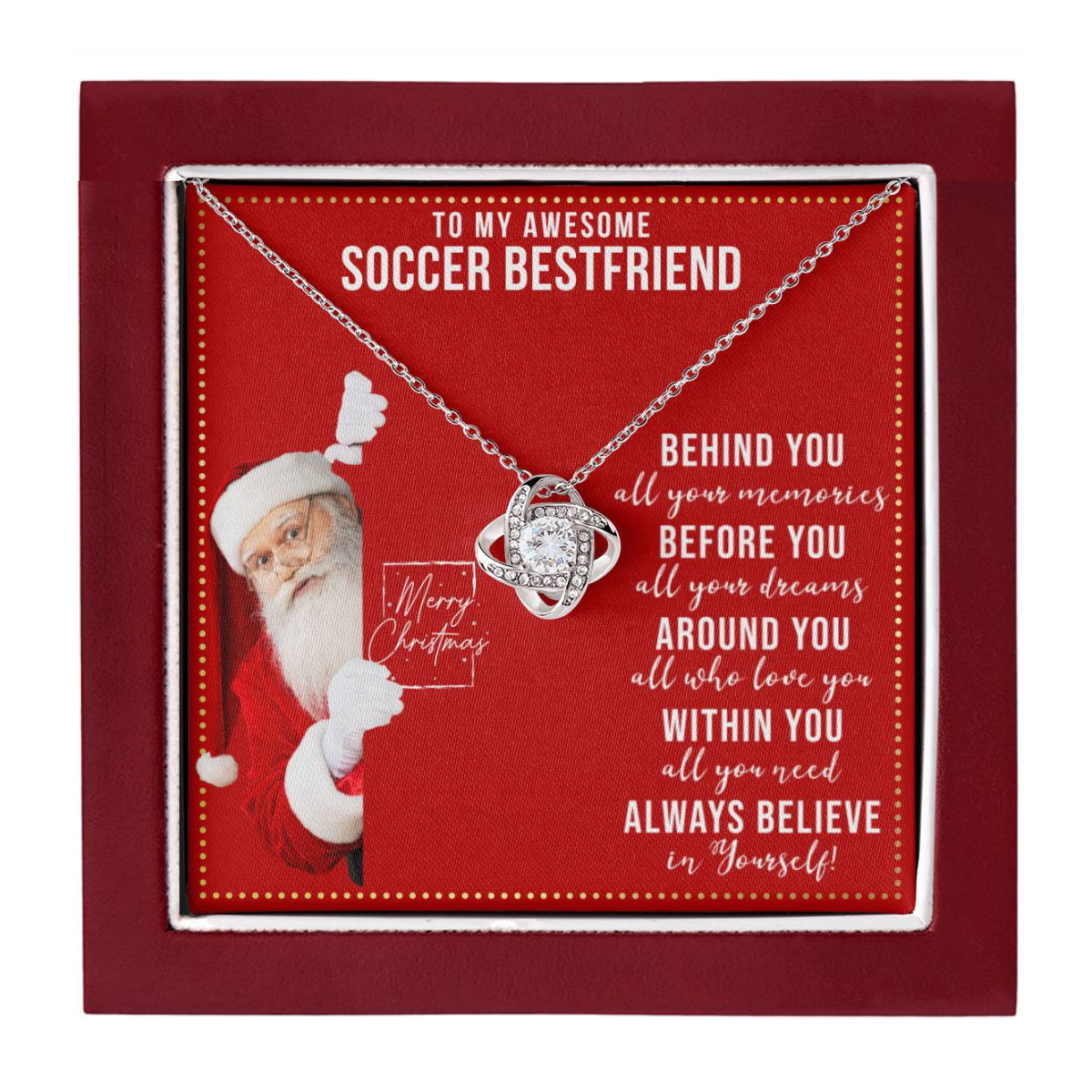 JGF Jewelry Gifts for Family Necklace Gift For Soccer Female Bestie BFF Friend