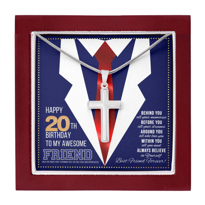 JGF Jewelry Gifts for Family Birthday Gifts For 20 Year Old Male Friend 20th Birthday Card For Him