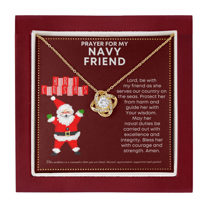 JGF Jewelry Gifts for Family I Love My Navy Friend Present Simple Silver Necklace Formal