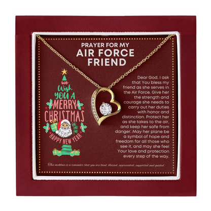 JGF Jewelry Gifts for Family I Love My US Air Force Best Friend Cute Simple Heart Necklace