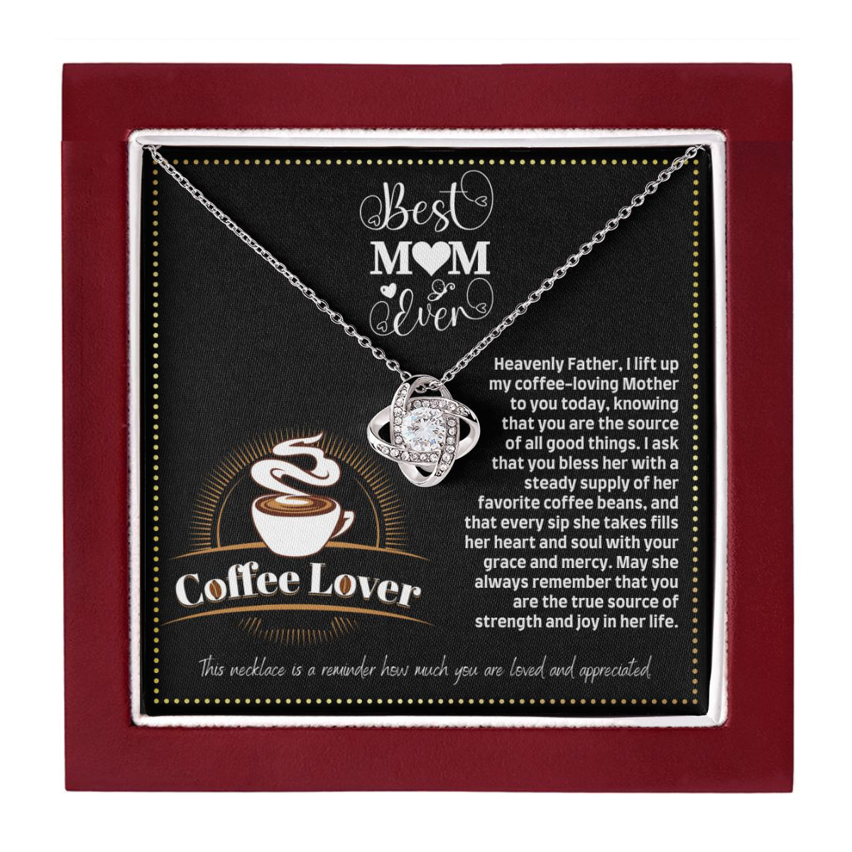JGF Jewelry Gifts for Family Unique Coffee Lover Mom Birthday Gifts Ideas From Daughter
