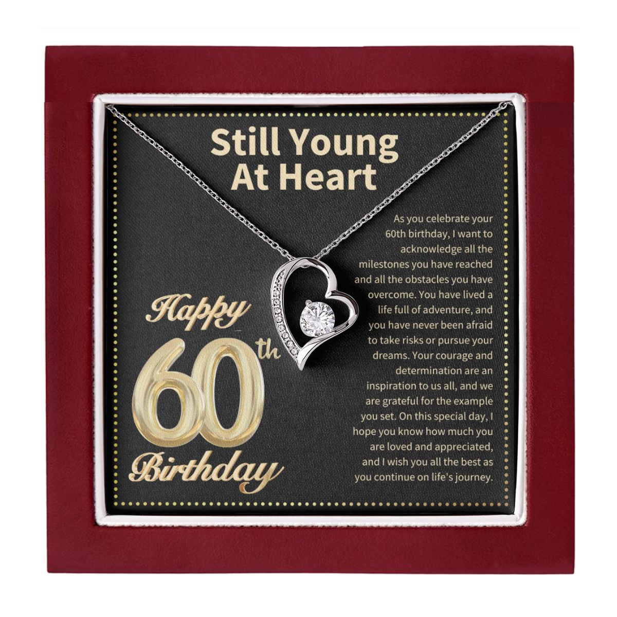 JGF Jewelry Gifts for Family Happy 60th Birthday Card  for Women