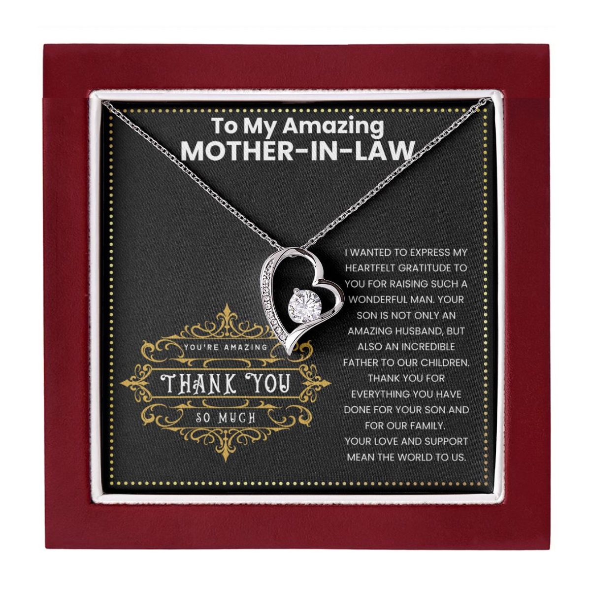 JGF Jewelry Gifts for Family Thank You Gifts For My Mother-In-Law