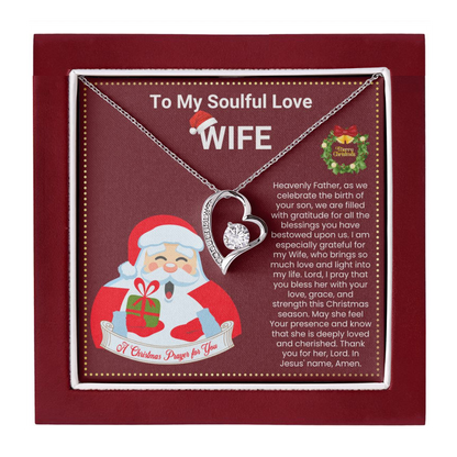 JGF Jewelry Gifts for Family Christmas Message Card Heart Shaped Necklaces For Women Stainless Steel