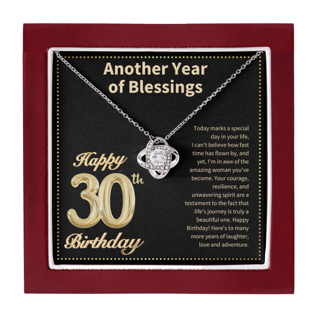 JGF Jewelry Gifts for Family 30th Birthday Card for Women