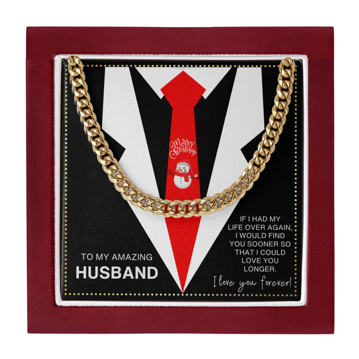JGF Jewelry Gifts for Family To My Amazing Darling Husband Necklace on Christmas Day