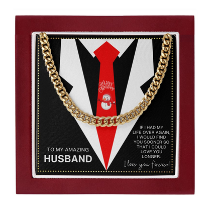 JGF Jewelry Gifts for Family To My Amazing Darling Husband Necklace on Christmas Day