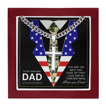 JGF Jewelry Gifts for Family Army Dad Gifts From Daughter Army Necklace For Men