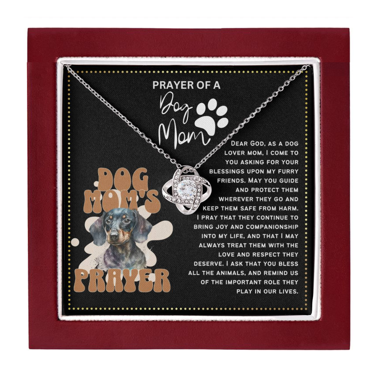 JGF Jewelry Gifts for Family Puppy Paw Necklace Pet Dog Lovers Birthday Gifts for Mom