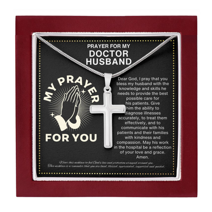 JGF Jewelry Gifts for Family Prayer For My Doctor Friend Simple Cross Necklace